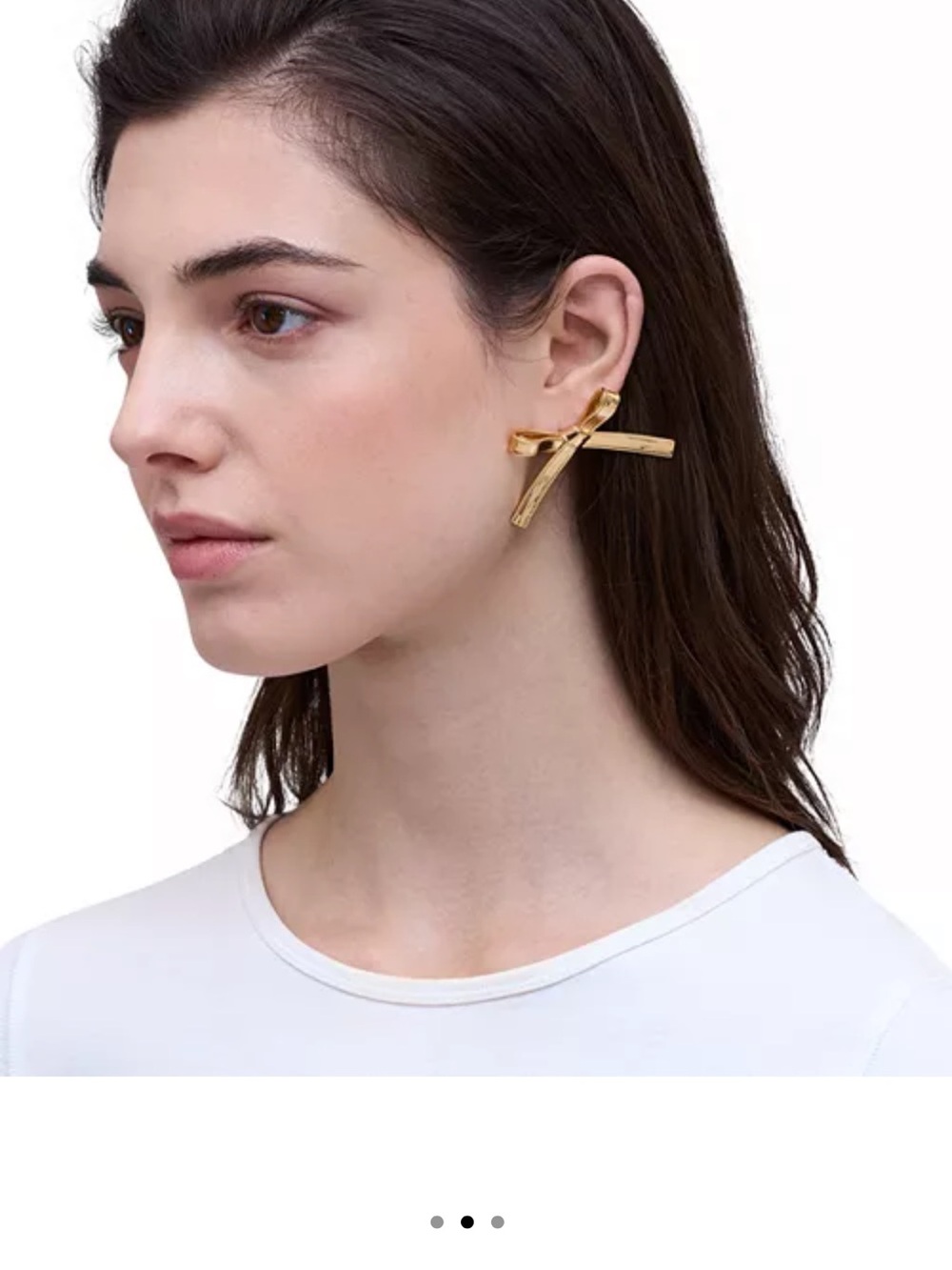 Marc Jacobs Polished Gold Bow Earring